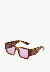 Brązowe Okulary Przeciwsłoneczne z Ozdobnymi Nausznikami Lisdia. Fioletowe okulary przeciwsłoneczne Born2be, bez wzorów, z jeansu, eleganckie. Za 29.99 zł.