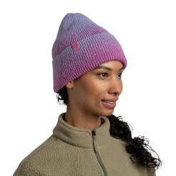 Czapka BUFF KNITTED BEANIE MARIN ORCHID. Czerwone czapki Buff, bez wzorów, z dzianiny. Za 123.19 zł.
