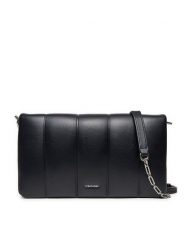 Calvin Klein Torebka Line Quilt Shoulder Bag K60K612787 Czarny. Czarne torebki klasyczne Calvin Klein, bez wzorów, ze skóry, bez dodatków. Za 289.99 zł.
