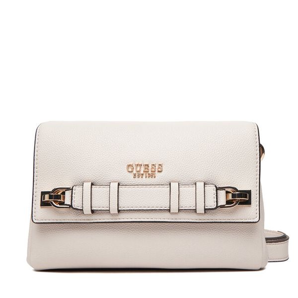 Torebka Guess. Białe listonoszki Guess, z aplikacjami, bez dodatków. Za 469.99 zł.