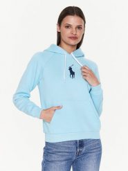 Polo Ralph Lauren Bluza 211892658001 Błękitny Regular Fit. Niebieskie bluzy Polo Ralph Lauren, xs, bez wzorów, z bawełny, bez kaptura. Za 739.99 zł.