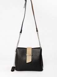 Anna Morellini Skórzana torebka "Ciosa" w kolorze czarno-bordowym - 22 x 17 x 10 cm rozmiar: onesize. Czarne torby na ramię Anna Morellini, bez wzorów, z materiału, na ramię, bez dodatków. Za 217.99 zł.