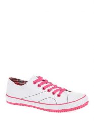 Kimberfeel Sneakersy "Fundy" w kolorze biało-różowym rozmiar: 40. Białe trampki Kimberfeel, bez wzorów, bez zapięcia. Za 87.61 zł.