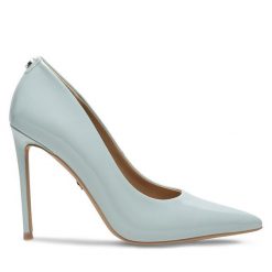 Szpilki Nine West. Zielone szpilki Nine West, bez wzorów, bez obcasa, na szpilce, bez zapięcia. Za 229.99 zł.