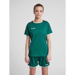 Hummel KOSZULKA DAMSKA T-shirt hmlAUTHENTIC POLY JERSEY WOMAN. Białe t-shirty Hummel, m, bez wzorów, z jersey, bez kołnierzyka, bez ramiączek. Za 85.00 zł.