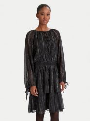 DKNY Sukienka koktajlowa DD5H1H71 Czarny Regular Fit. Czarne sukienki DKNY, bez wzorów, z syntetyku, wizytowe, bez kołnierzyka, bez ramiączek. Za 699.99 zł.