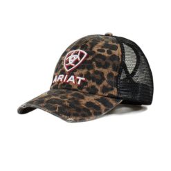 Damska czapka typu trucker Ariat. Czarne czapki Ariat, bez wzorów. Za 207.50 zł.