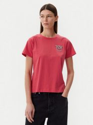 PINKO T-Shirt Nambrone 103320 A2G7 Czerwony Regular Fit. Czerwone t-shirty Pinko, m, bez wzorów, z bawełny, bez kołnierzyka, bez ramiączek. Za 459.99 zł.