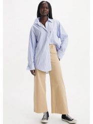 Levi's Spodnie w kolorze beżowym rozmiar: W32/L29. Brązowe spodnie materiałowe Levi's®, l, bez wzorów, z materiału, z podwyższonym stanem. Za 290.95 zł.