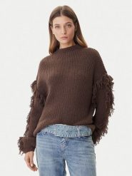 ONLY Sweter Molly 15363467 Brązowy Regular Fit. Brązowe swetry Only, m, bez wzorów, z syntetyku, bez ramiączek. Za 199.99 zł.