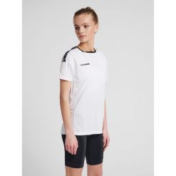 Hummel KOSZULKA DAMSKA T-shirt hmlAUTHENTIC POLY JERSEY WOMAN. Białe t-shirty Hummel, l, bez wzorów, z jersey, bez kołnierzyka, bez ramiączek. Za 85.00 zł.