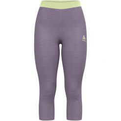Legginsy termoaktywne 3/4 damskie ODLO Revelstoke PW 150 BL Bottom 3/4. Fioletowe legginsy Odlo, s, bez wzorów, z materiału. Za 329.99 zł.