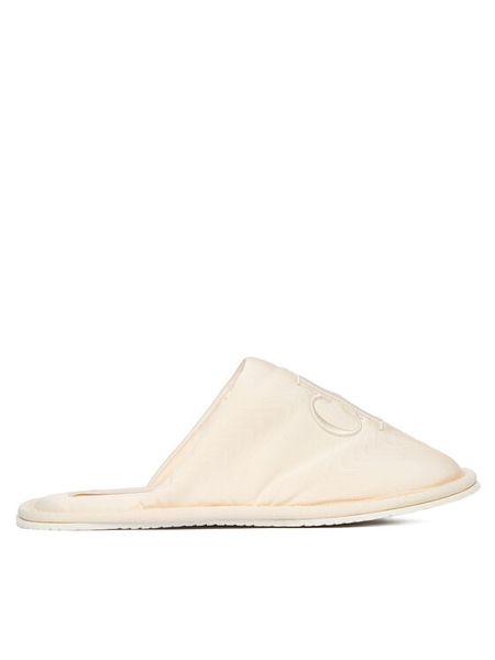 Calvin Klein Jeans Kapcie Slipper Satin Moire YW0YW02053 Écru. Obuwie domowe Calvin Klein Jeans, bez wzorów, z jeansu, bez zapięcia. Za 209.99 zł.