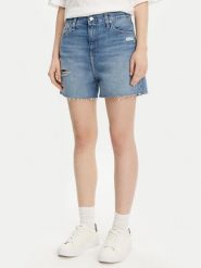 Calvin Klein Jeans Szorty jeansowe J20J225159 Niebieski Mom Fit. Niebieskie szorty Calvin Klein Jeans, bez wzorów, z bawełny. Za 229.99 zł.