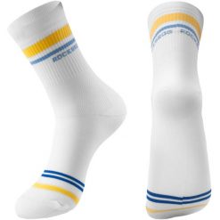 Skarpetki rowerowe kolarskie antybakteryjne Rockbros RB4900 unisex. Białe skarpety ROCKBROS, bez wzorów. Za 29.90 zł.