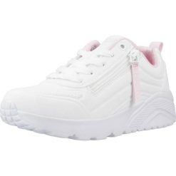 Buty SKECHERS UNO LITE - EASY ZIP Biały. Białe trekkingi Skechers, z materiału, trekkingowe. Za 249.00 zł.