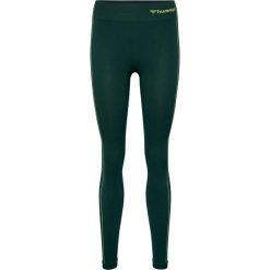 Damskie legginsy bezszwowe Hummel Zone. Zielone legginsy Hummel, bez wzorów. Za 170.00 zł.