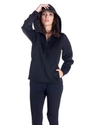 Bluza miękka z kaptur na outdoor na co dzień. Czarne bluzy LEONE 1947 APPAREL, l, bez wzorów, bez kaptura. Za 189.41 zł.