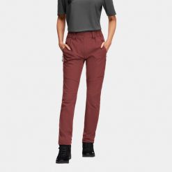Spodnie trekkingowe damskie Alpinus Marmore materiał z filtrem UPF50+. Czerwone spodnie sportowe Alpinus, na lato, bez wzorów, z materiału, trekkingowe. Za 199.00 zł.