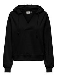 ONLY Bluza w kolorze czarnym rozmiar: S. Czarne bluzy Only, s, bez wzorów, z kapturem. Za 88.45 zł.