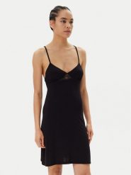 Hunkemöller Halka 302116 Czarny Slim Fit. Czarne koszule nocne Hunkemöller, xs, bez wzorów, z wiskozy, bez ramiączek. Za 99.99 zł.