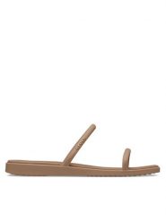Crocs Klapki Miami Two Strap Sandal 209795 Brązowy. Brązowe klapki Crocs, bez wzorów, z tworzywa sztucznego, bez obcasa. Za 179.99 zł.