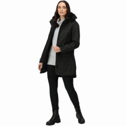 Kurtka Parka Sabinka Fur Trim Rozmiar 36 Czarny - RWP352-800. Czarne parki Regatta, z tkaniny, eleganckie, bez kaptura. W wyprzedaży za 388.00 zł.