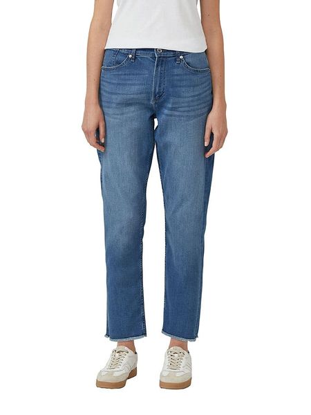 S.Oliver Dżinsy - Mom fit - w kolorze niebieskim rozmiar: 40. Niebieskie jeansy S.Oliver, s, bez wzorów. Za 174.95 zł.