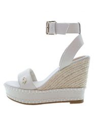 U.S. Polo Assn. Sandały w kolorze białym na koturnie rozmiar: 39. Białe sandały U.S. Polo Assn., bez wzorów, z otwartym noskiem, bez obcasa, na koturnie, bez zapięcia. Za 198.10 zł.