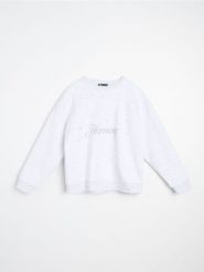 Bluza crewneck z cyrkoniami - Inny. Bluzy Sinsay, l, bez wzorów, bez kaptura. Za 49.99 zł.