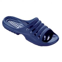 Klapki damskie Beco ciemnoniebieskie. Niebieskie klapki 47 Brand, bez wzorów, z materiału, bez obcasa. Za 192.99 zł.