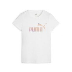 Koszulka damska Puma Essential Logo. Białe bluzki Puma, s, bez wzorów, z bawełny, sportowe, bez kołnierzyka, bez ramiączek. Za 89.00 zł.