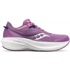 Buty do biegania damskie Saucony Triumph 21. Fioletowe obuwie sportowe Saucony, bez zapięcia, do biegania. Za 389.99 zł.