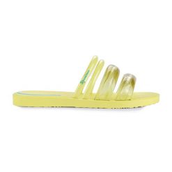 Klapki damskie Ipanema Puffer Slide. Żółte klapki Ipanema, bez wzorów, bez obcasa. Za 99.00 zł.