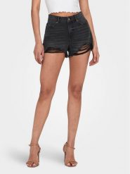 ONLY Szorty jeansowe Pacy 15256232 Czarny Regular Fit. Czarne szorty Only, bez wzorów, z bawełny. Za 49.99 zł.