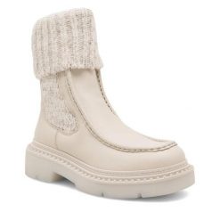 Botki Badura. Brązowe botki Badura, bez wzorów, bez obcasa, na płaskiej podeszwie, bez zapięcia. Za 429.99 zł.