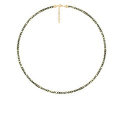 Naszyjnik z kamieni piryt pozłacany. Zielone naszyjniki Lilou, pozłacane. Za 249.00 zł.