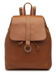 ORE10 Skórzany plecak "Bosar" w kolorze jasnobrązowym - 33 x 36 x 11 cm rozmiar: onesize. Brązowe plecaki ORE10, bez wzorów, z materiału. Za 452.95 zł.