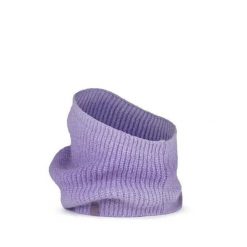 Ciepły, wełniany szalik Buff Datma. Fioletowe szaliki Buff, bez wzorów, z dzianiny, eleganckie. Za 159.99 zł.