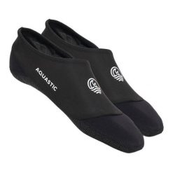 Skarpety basenowe AQUASTIC Seavie Anti-Slip. Czarne skarpety AQUASTIC, bez wzorów. Za 29.99 zł.