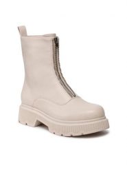 DeeZee Botki WS5956-02 Beżowy. Brązowe botki DeeZee, bez wzorów, ze skóry, bez obcasa, na płaskiej podeszwie, bez zapięcia. Za 179.99 zł.