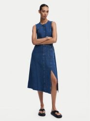 Desigual Sukienka jeansowa Nueva 24WWVD01 Niebieski Regular Fit. Niebieskie sukienki Desigual, xs, bez wzorów, z bawełny, bez kołnierzyka, bez ramiączek. Za 339.99 zł.