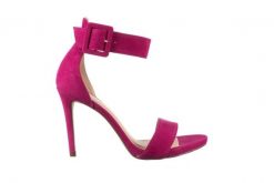 Sandały Bayla-065 6189496 Róż, Skóra naturalna - 40. Czerwone sandały Bayla, bez wzorów, z nubiku, biznesowe, bez obcasa, na szpilce, bez zapięcia. W wyprzedaży za 89.10 zł.