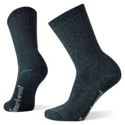 Skarpety Trekkingowe Damskie Smartwool Hike Classic Full Cushion Solid Crew. Niebieskie skarpety Smartwool, bez wzorów, z wełny. Za 93.99 zł.