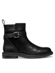 Geox Botki D Serilda D66WYB 43 C9999 Czarny. Czarne botki Geox, bez wzorów, ze skóry, bez obcasa, na płaskiej podeszwie, bez zapięcia. Za 589.99 zł.
