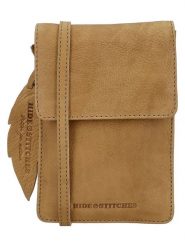 HIDE & STITCHES Skórzana torebka "Earth" w kolorze jasnobrązowym na telefon - 13 x 19 x 1,5 cm rozmiar: onesize. Brązowe torby na ramię HIDE & STITCHES, bez wzorów, z materiału, przez ramię, bez dodatków. Za 130.99 zł.