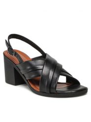 Lasocki Sandały ARC-2289-01 Czarny. Czarne sandały Lasocki, bez wzorów, ze skóry, bez obcasa, na słupku, bez zapięcia. Za 199.99 zł.