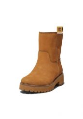 Buty zimowe damskie, Timberland Carnaby Cool Wrmpullon WR. Brązowe trekkingi Timberland, z materiału, trekkingowe. Za 649.99 zł.