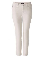 Oui Jegginsy w kolorze kremowym rozmiar: 38. Brązowe jeansy Oui, bez wzorów, z podwyższonym stanem. Za 173.99 zł.