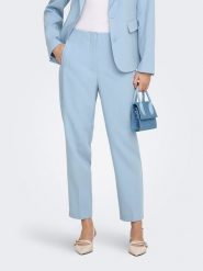 ONLY Spodnie w kolorze błękitnym rozmiar: 38/L32. Niebieskie spodnie materiałowe Only, na co dzień, l, bez wzorów, z materiału, z podwyższonym stanem. Za 104.99 zł.